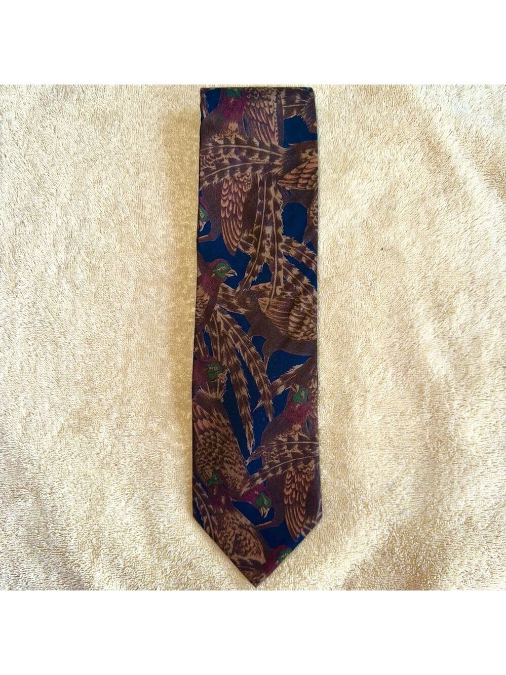 EUC Men’s LL Bean Pheasant Bird Hunting Cotton Neck Tie